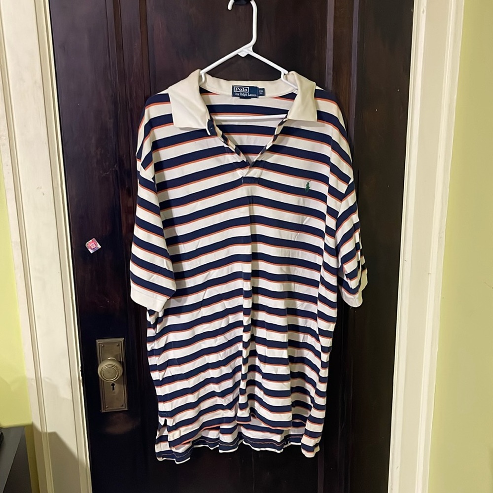 Striped Polo Ralph Lauren blue white and orange